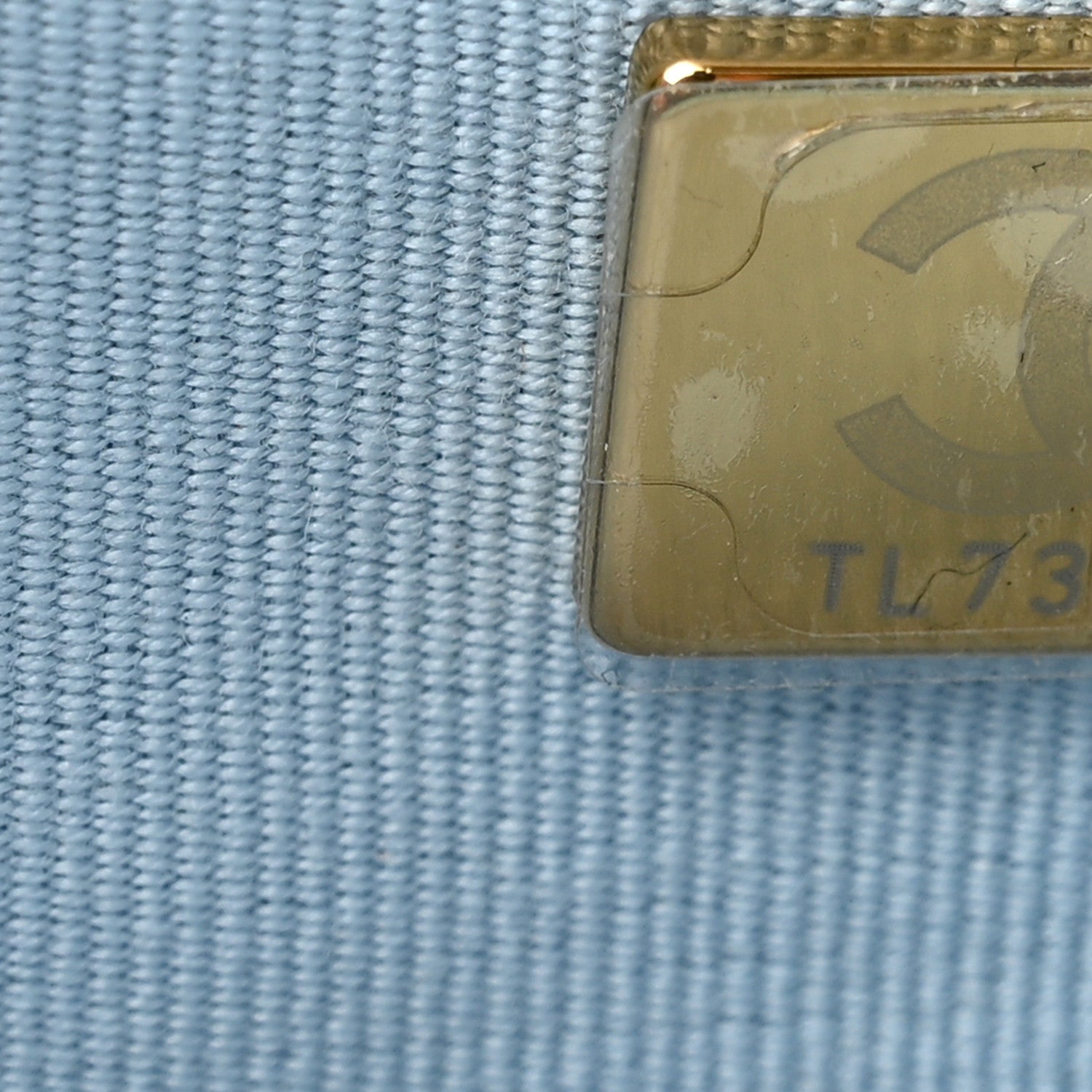 Chanel Lambskin Quilted Chanel 19 Wallet On Chain WOC Light Blue 8 of 15