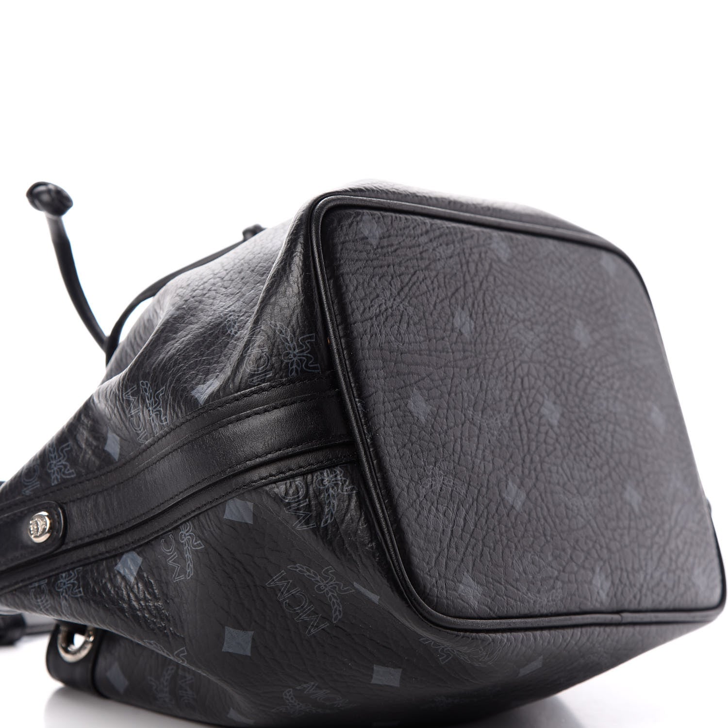 MCM Visetos Essential Drawstring Bucket Bag Black 8 of 9