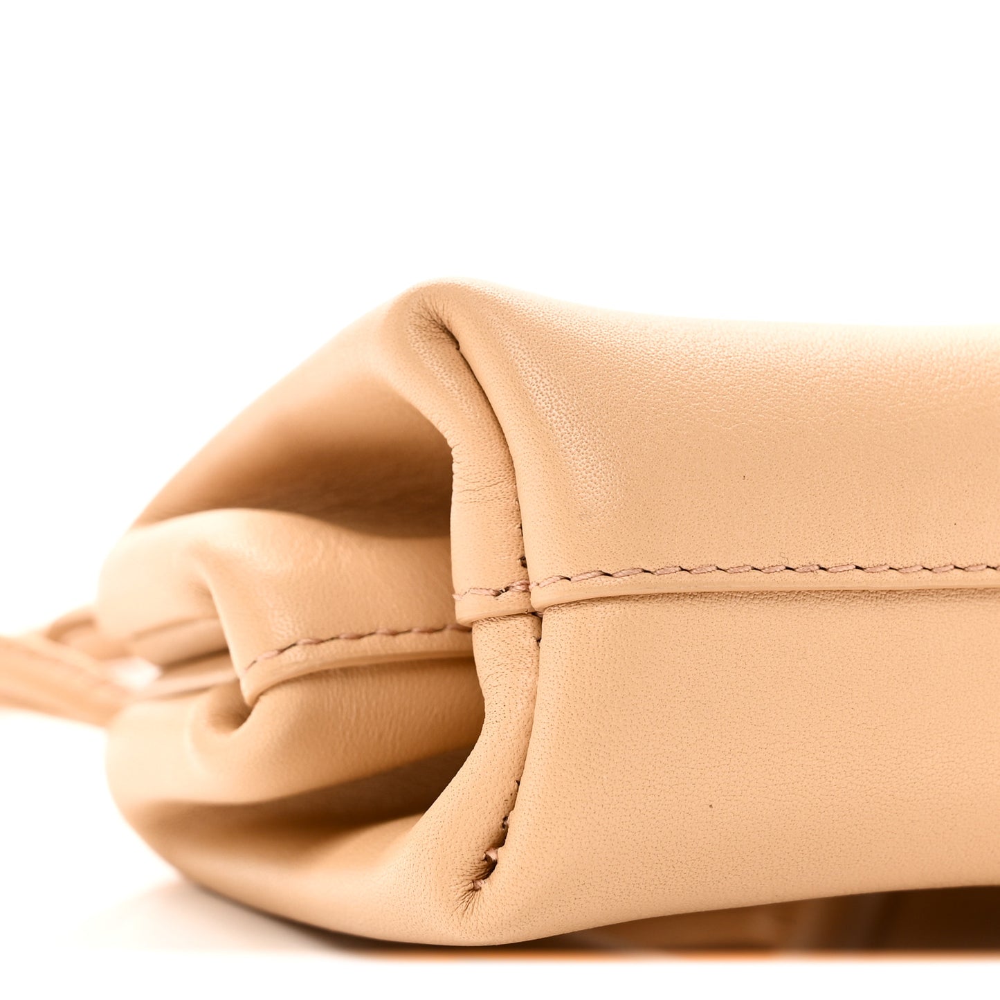Calfskin The Point Coin Purse Almond