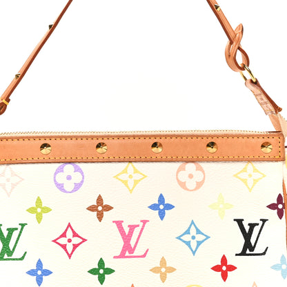 Louis Vuitton Monogram Multicolor Pochette Accessories White 7 of 9