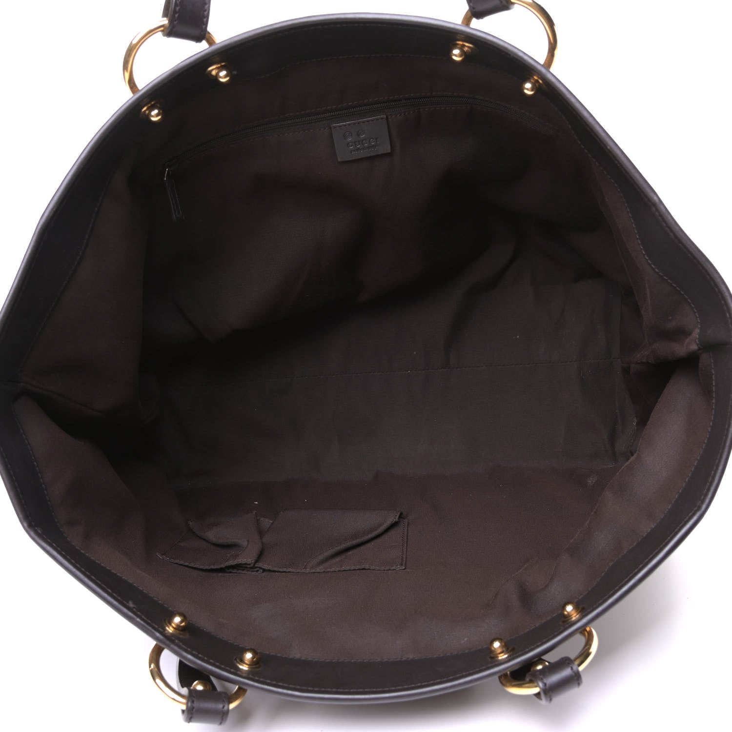 Gucci Monogram Denim Large Tote Brown 4 of 7