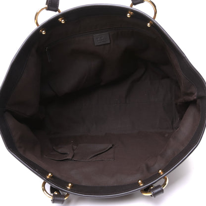 Gucci Monogram Denim Large Tote Brown 4 of 7