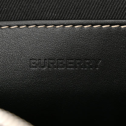 Burberry E-Canvas Calfskin Geometric Check Paddy Messenger Dark Birch Brown White 6 of 9