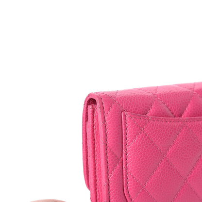 Chanel Caviar Quilted Small Flap Wallet Pink 14 of 22