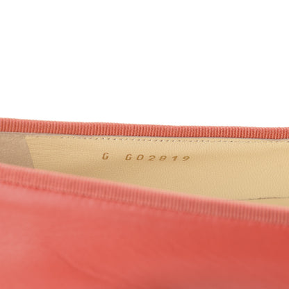 Chanel Lambskin Cap Toe CC Ballerina Flats 37.5 Coral 9 of 10