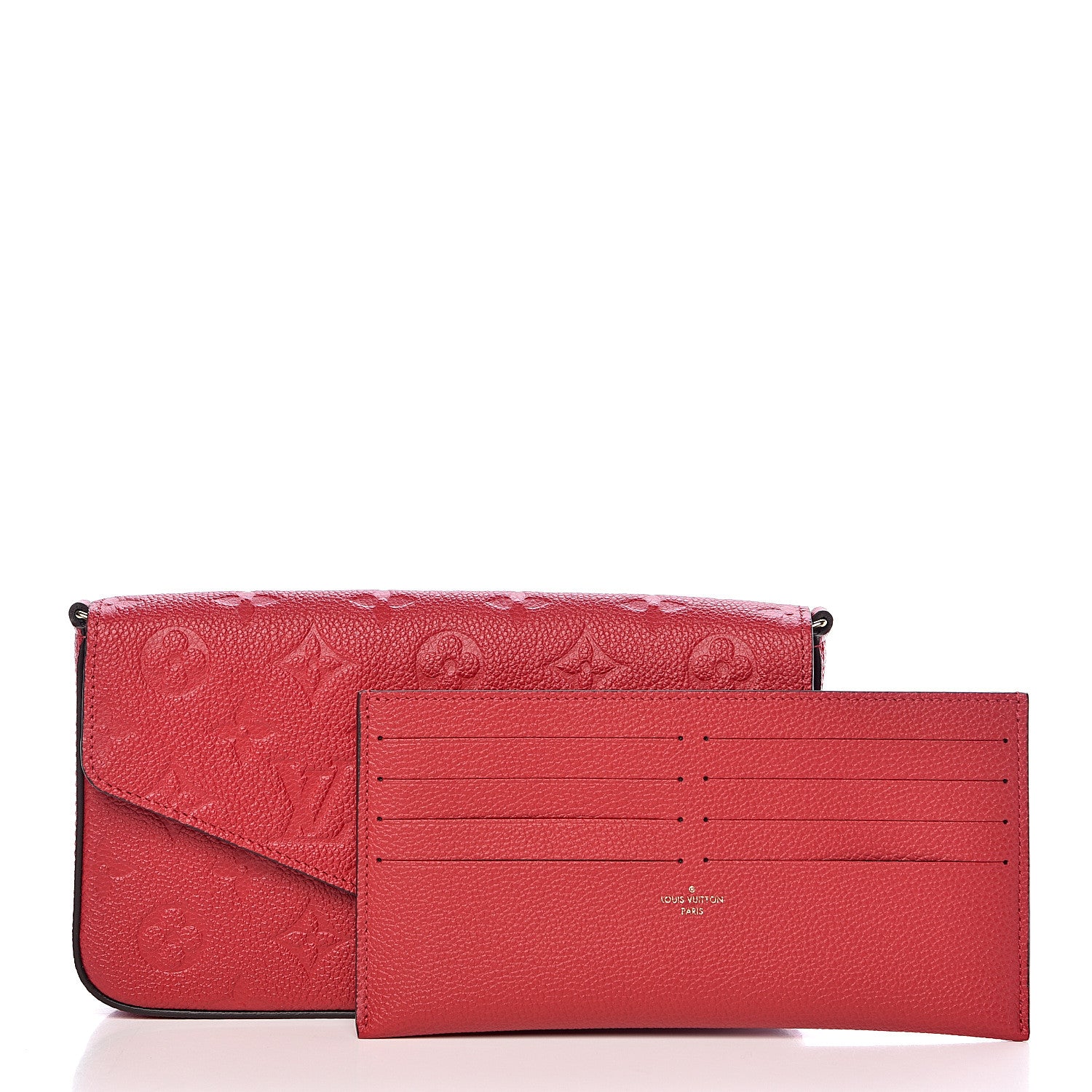 Louis Vuitton Empreinte Pochette Felicie Chain Wallet Cherry 2 of 10