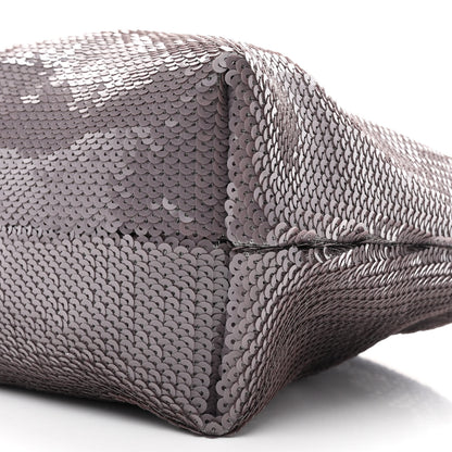 Loewe Sequin Medium Donut Chain Flamenco Knot Clutch Grey 9 of 9