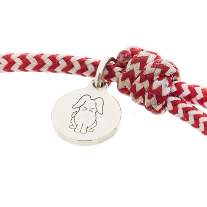 Louis Vuitton X UNICEF Sterling Silver Lockit Bracelet Red White 3 of 4
