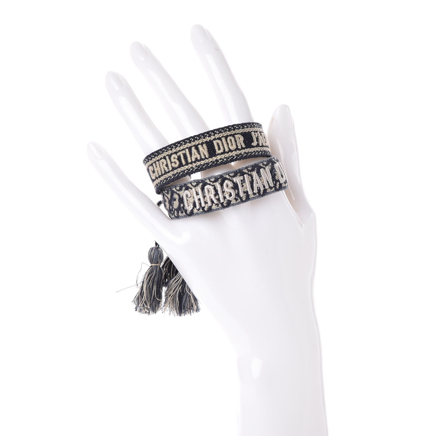 Christian Dior Woven Cotton J'Adior Friendship Bracelet Set 2 of 4
