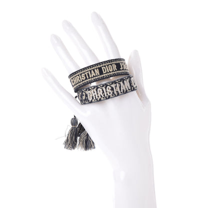 Christian Dior Woven Cotton J'Adior Friendship Bracelet Set 2 of 4