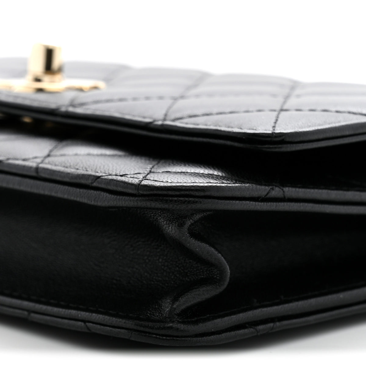 Chanel Lambskin Quilted Trendy CC Wallet On Chain WOC Black 10 of 11