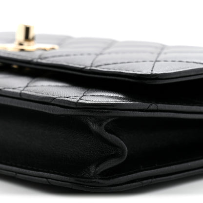 Chanel Lambskin Quilted Trendy CC Wallet On Chain WOC Black 10 of 11