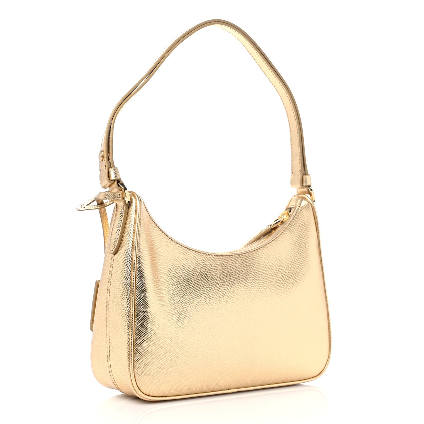 Saffiano Lux Mini Re-Edition Shoulder Bag Platino