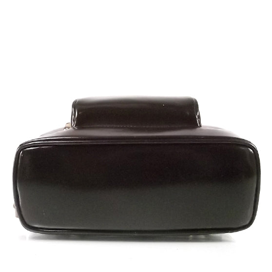 Leather Bamboo Backpack Sling Black