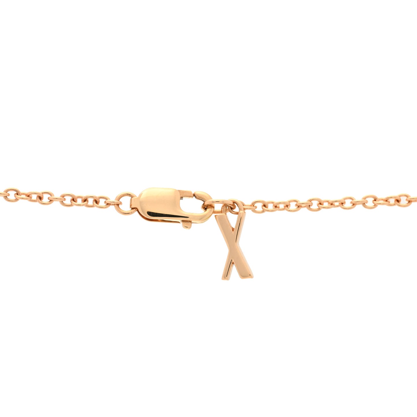 18K Rose Gold Diamond Large Atlas X Pendant Necklace