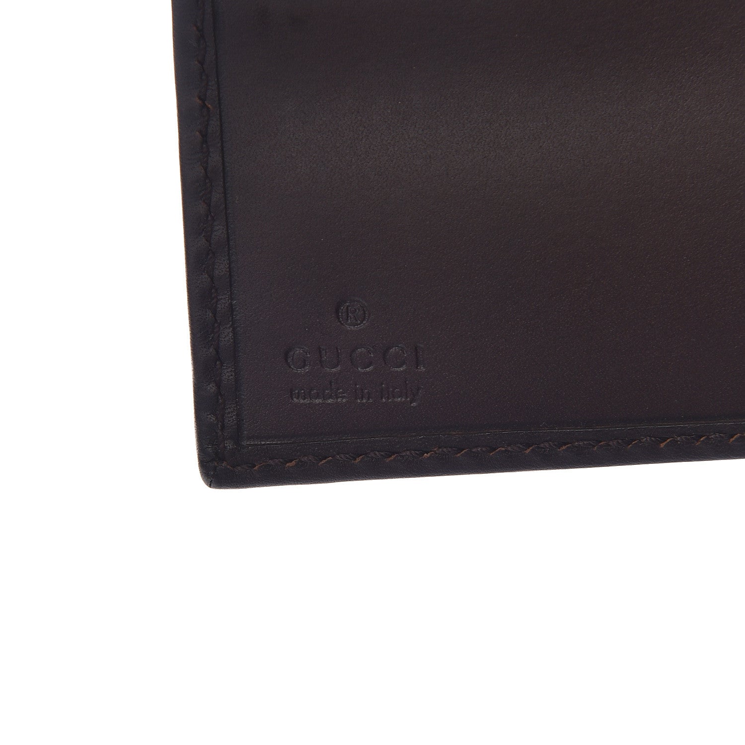 Gucci Calfskin Vintage Web Bi-Fold Wallet Dark Brown 6 of 7