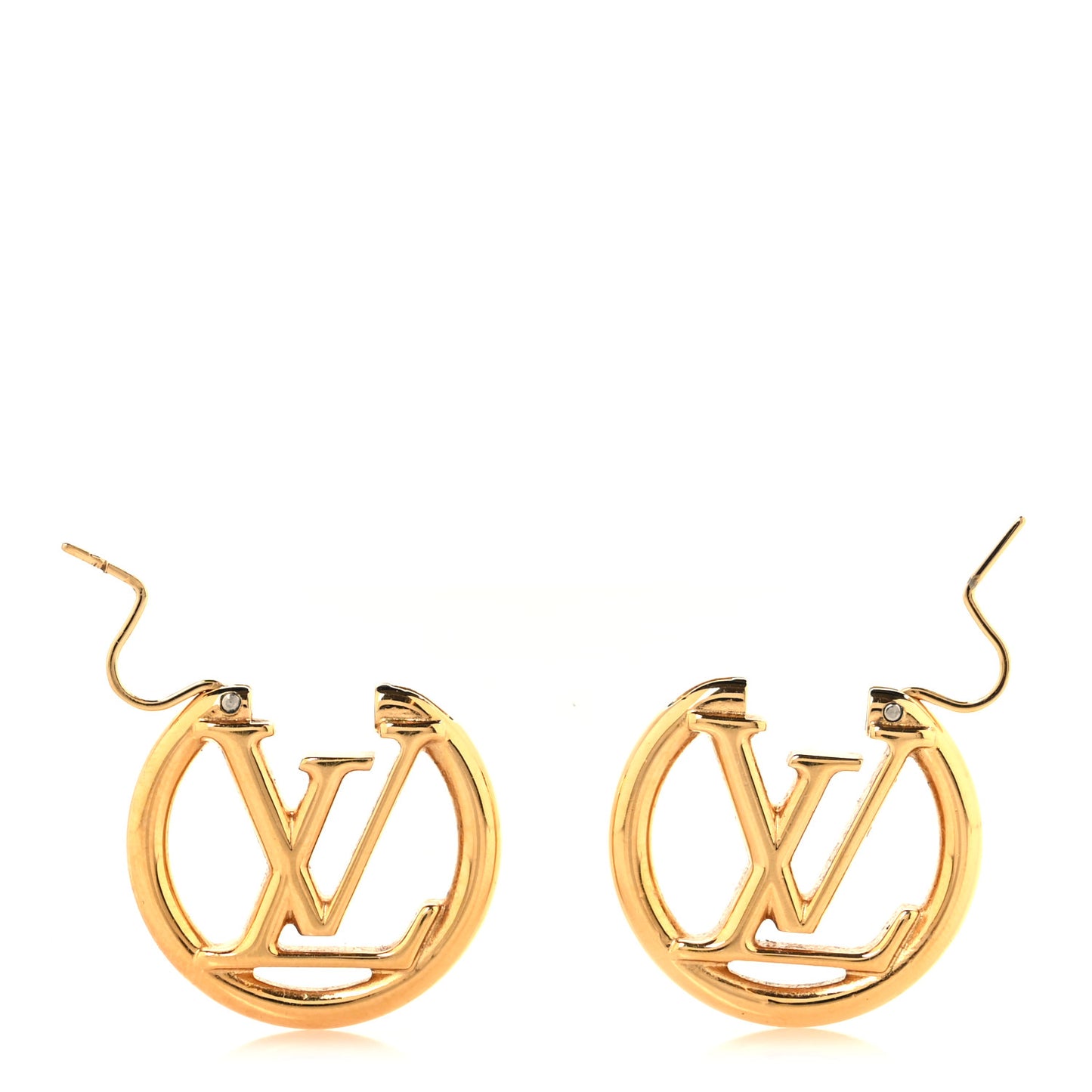 Metal Small Louise Hoop Earrings Gold