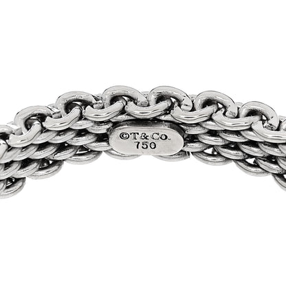 Tiffany 18K White Gold Narrow Mesh Somerset Ring 58 8.5 4 of 4