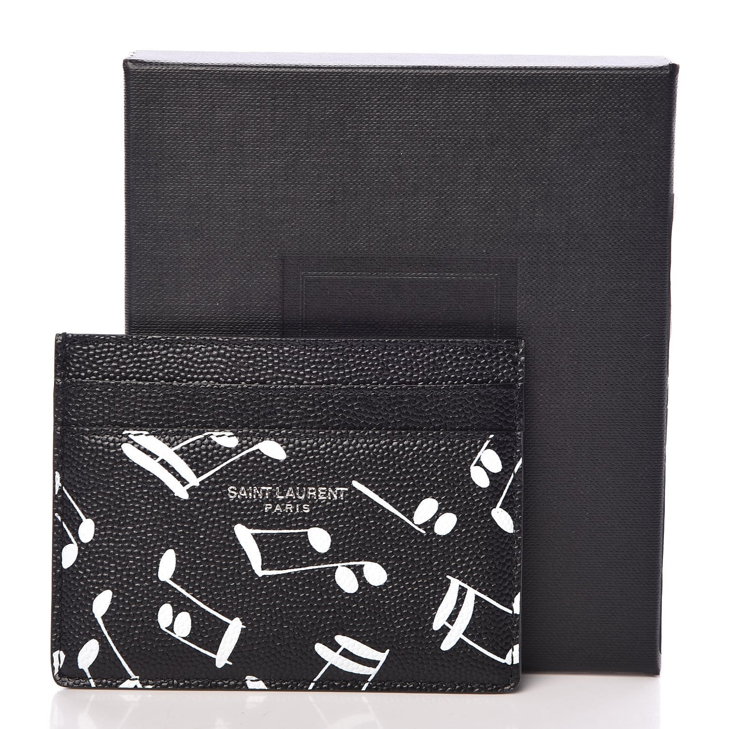 Grain De Poudre Musical Notes Credit Card Case Black