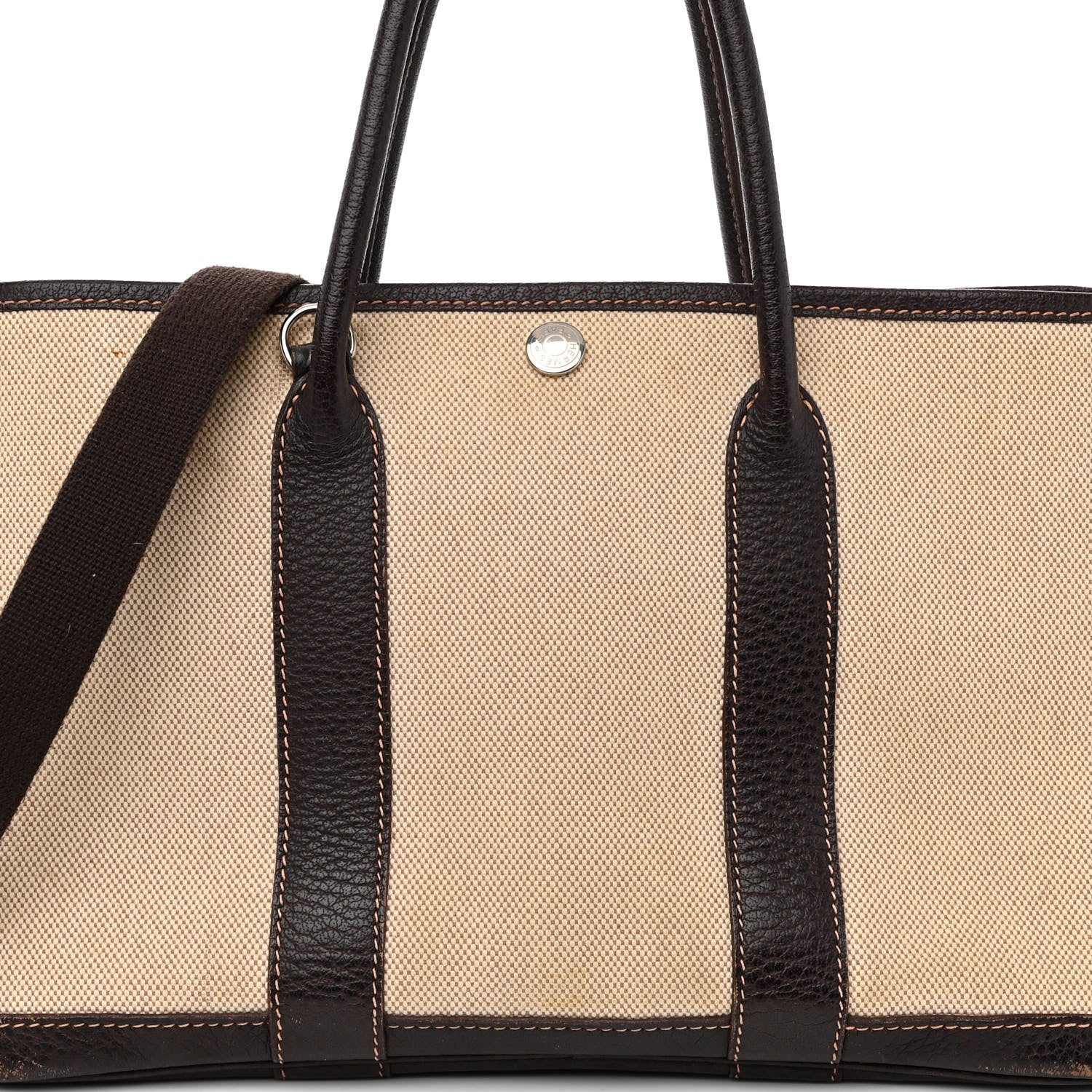 Hermes Buffle Skipper Toile Garden Party 30 TPM Marron Fonce 7 of 12