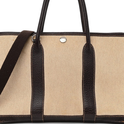 Hermes Buffle Skipper Toile Garden Party 30 TPM Marron Fonce 7 of 12