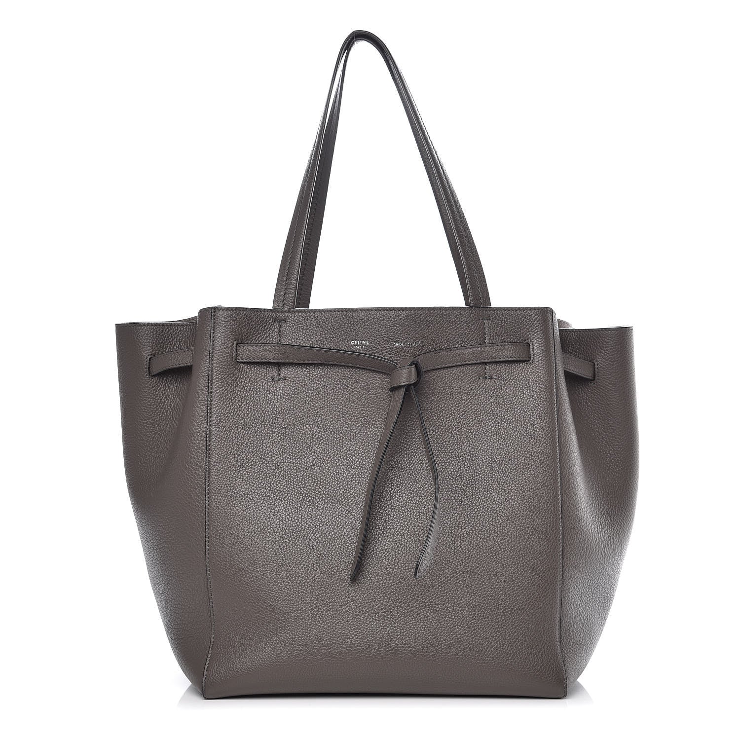 Celine Soft Grained Calfskin Small Belt Cabas Phantom Taupe 1 of 13