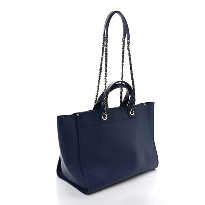 Chanel Caviar Medium Studded Deauville Tote Navy 3 of 11