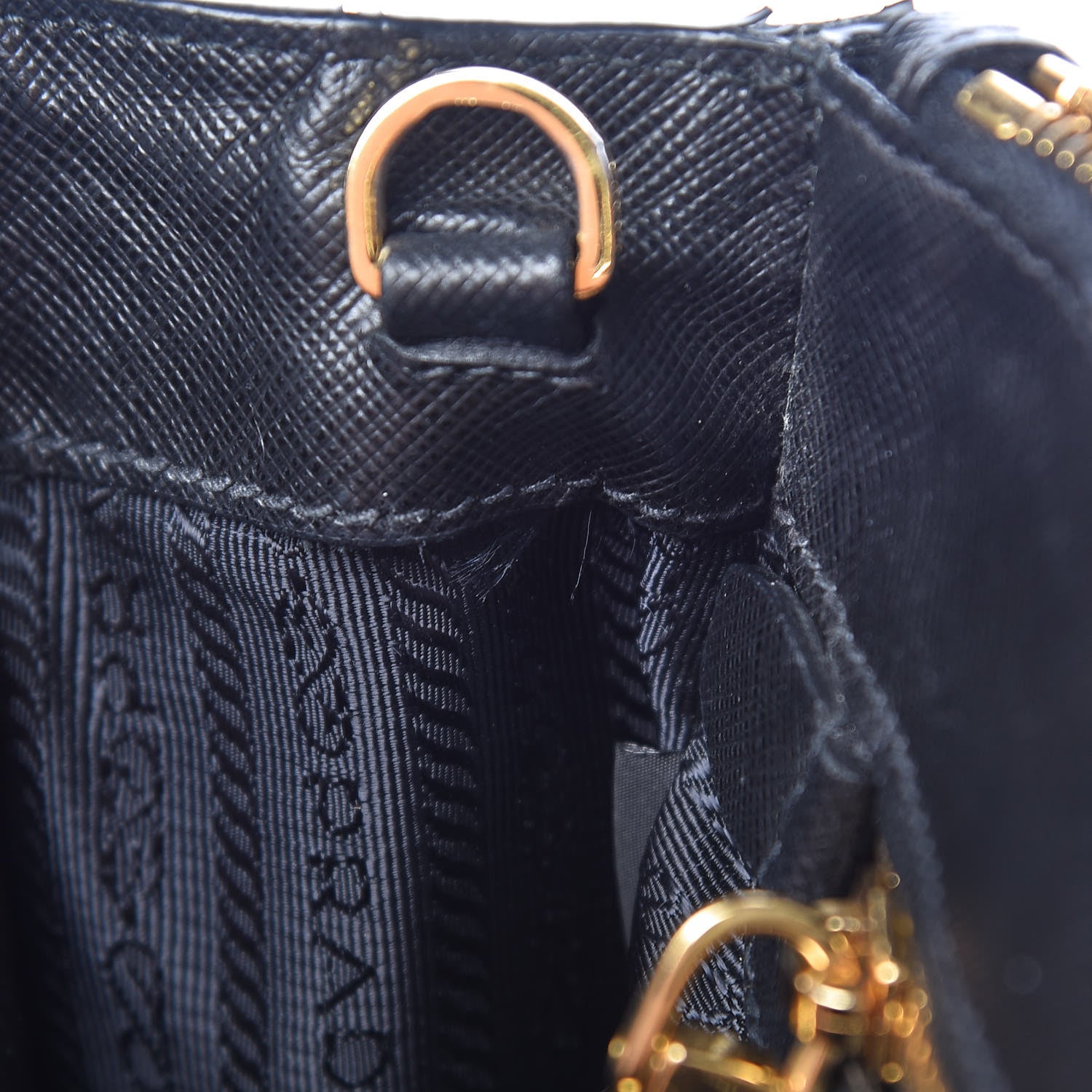 Prada Saffiano Mini Galleria Double Zip Tote Black 17 of 19