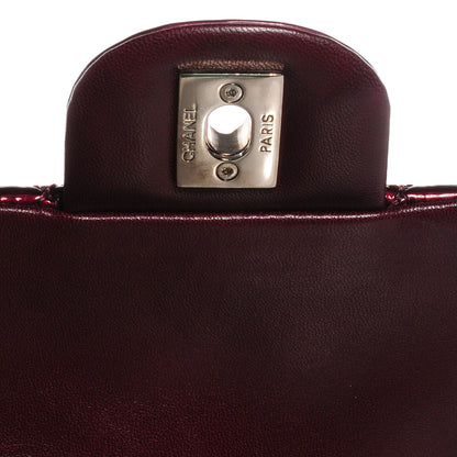 Chanel Patent Quilted Medium Double Flap Bordeaux 6 of 9