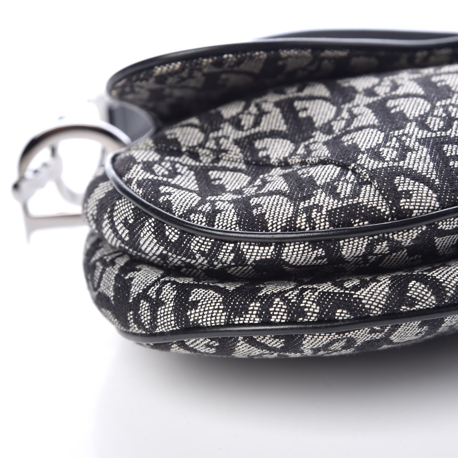 Christian Dior Monogram Saddle Bag Black 8 of 10