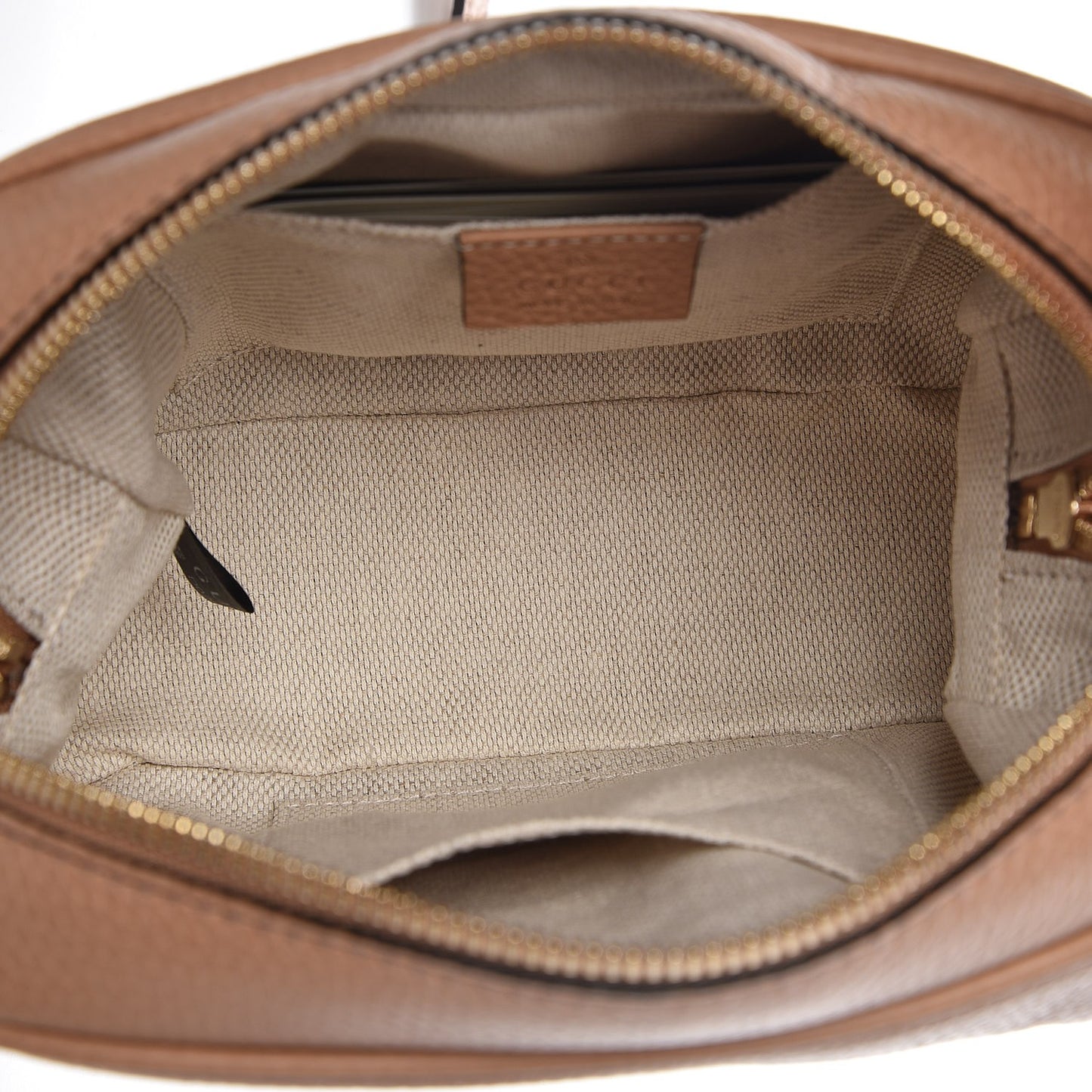 Pebbled Calfskin Small Soho Disco Bag Camelia