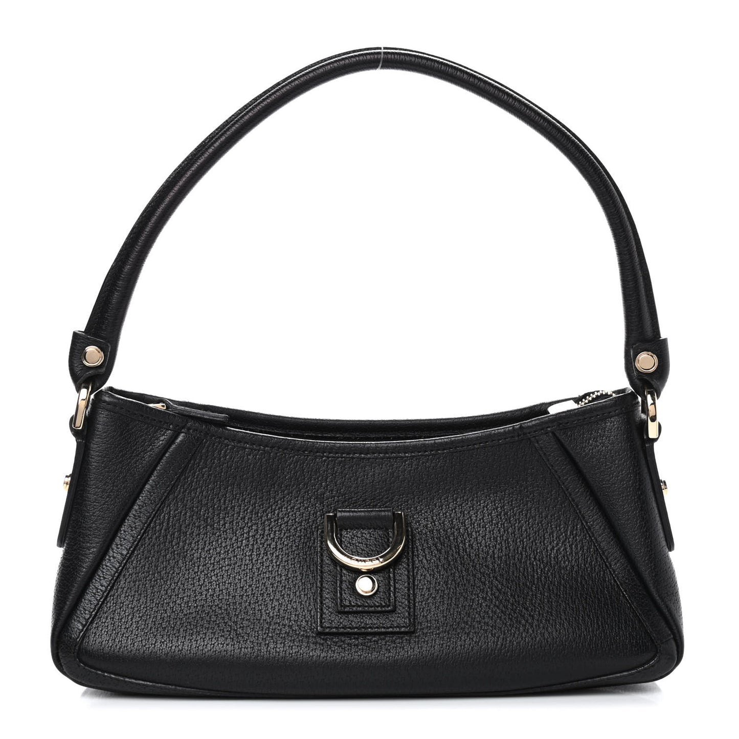 Calfskin D Ring Abbey Pochette Black