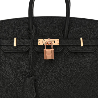 Hermes Togo Birkin 25 Black 7 of 10