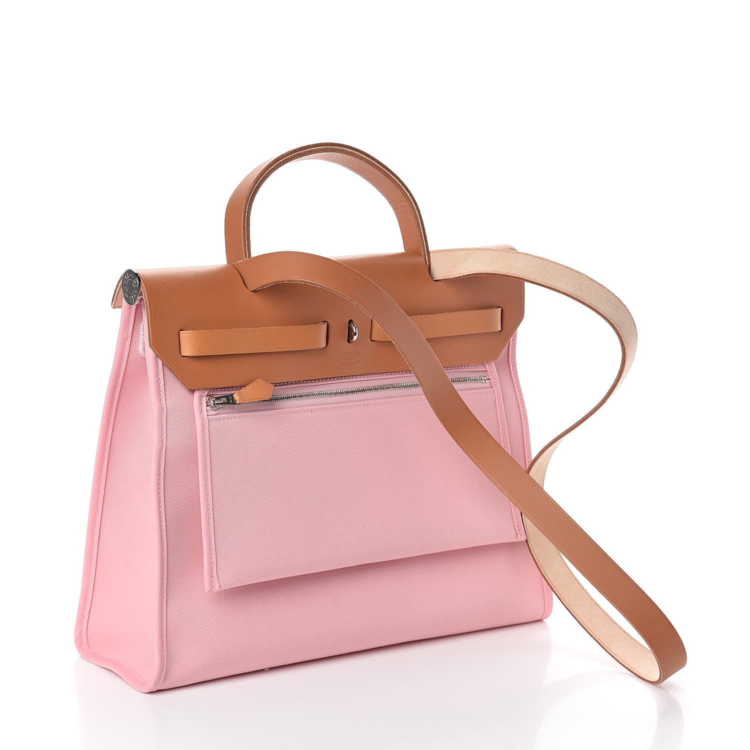 Hermes Vache Hunter Toile Herbag Zip 31 PM Rose Sakura 3 of 8