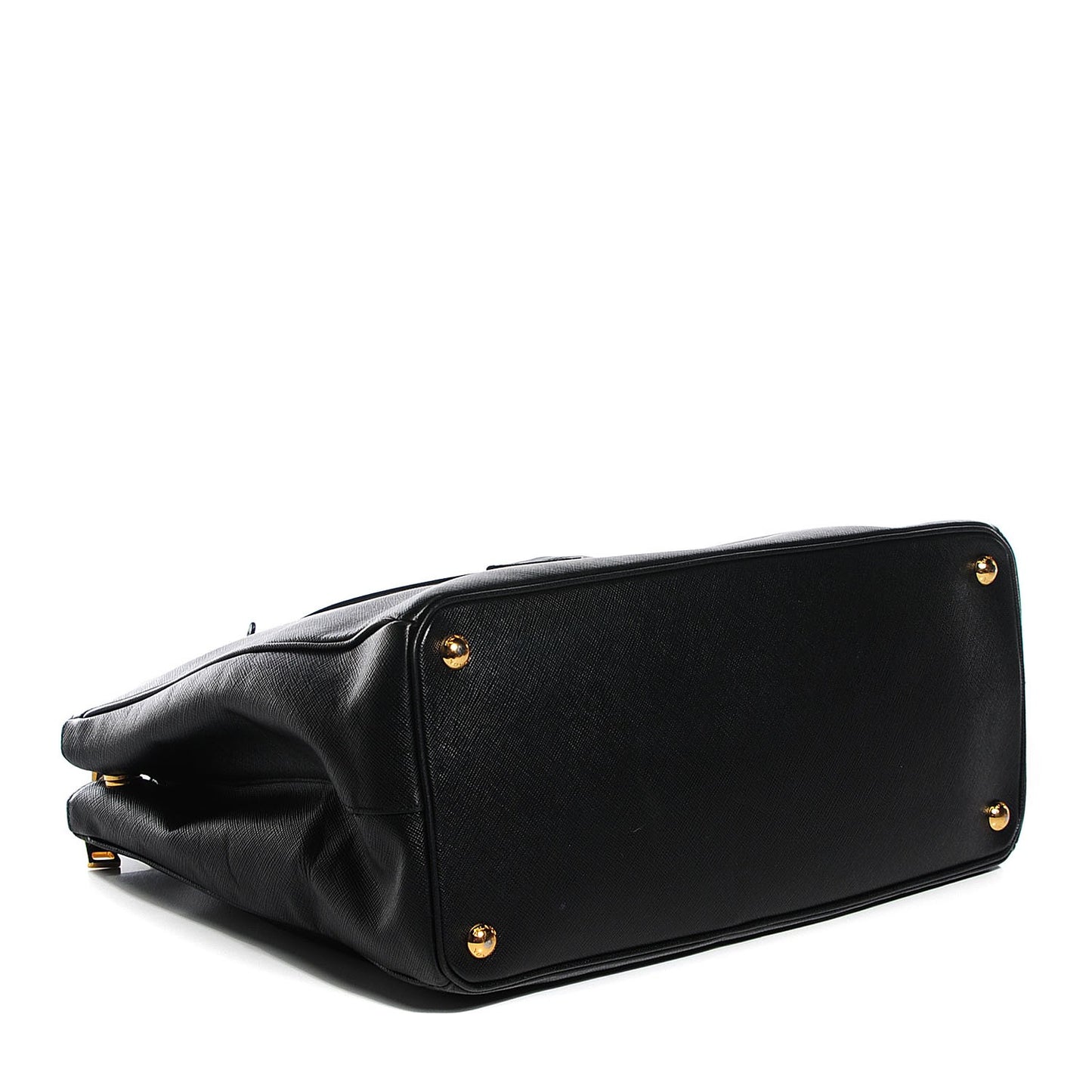 Saffiano Large Galleria Double Zip Tote Black