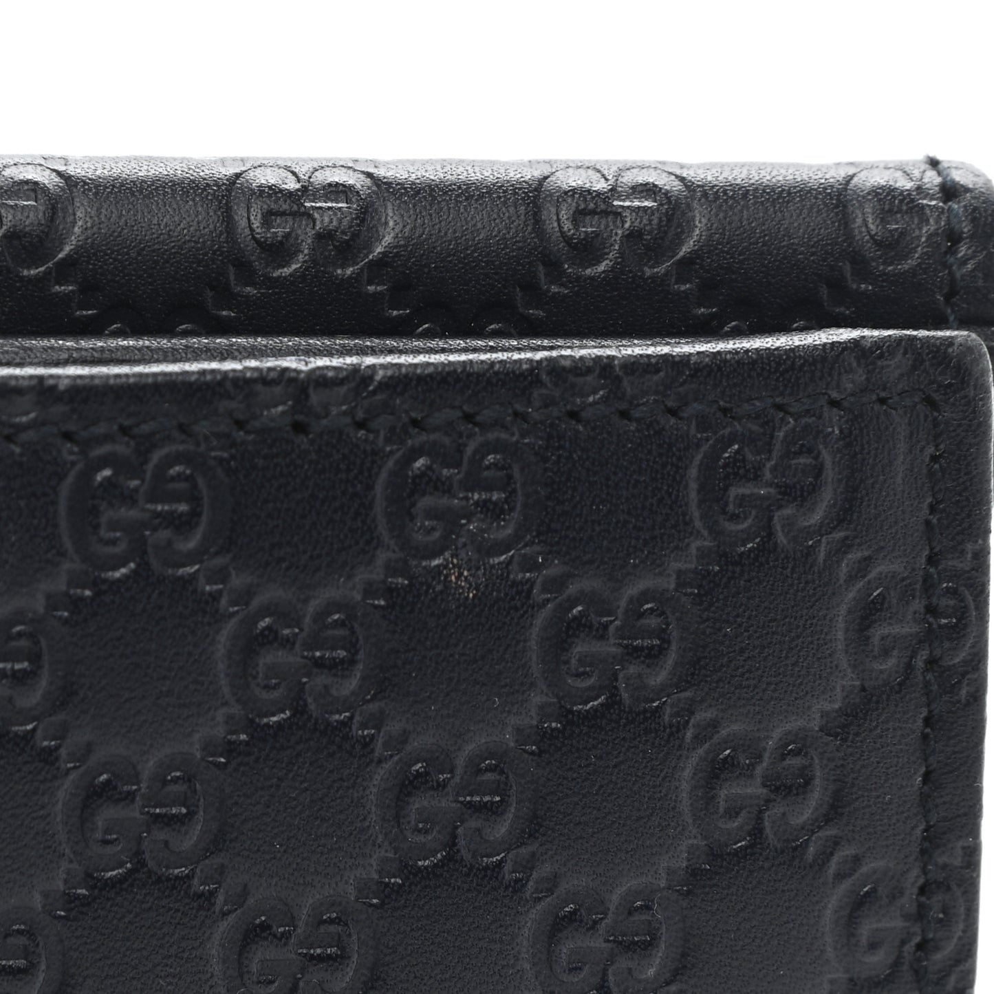 Microguccissima Continental Flap Wallet Navy