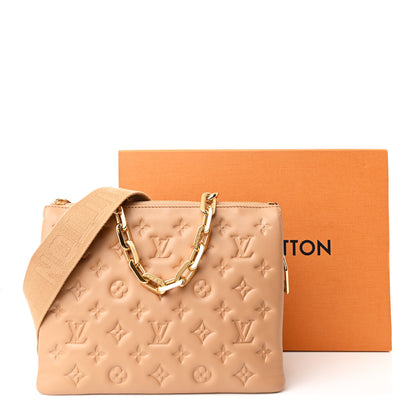 Louis Vuitton Lambskin Embossed Monogram Coussin PM Camel 11 of 11