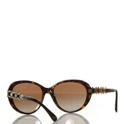 Chanel Pearl Crystal Bijoux Sunglasses 5337 Tortoise 2 of 12