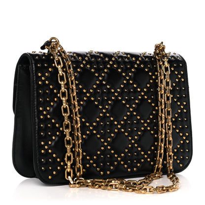 Christian Dior Lambskin Cannage Studded Large Dioraddict Flap Bag Black 3 of 14