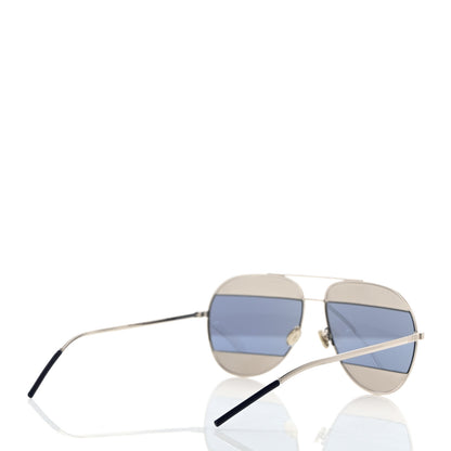 Christian Dior Split 1 Aviator Sunglasses Silver Blue 4 of 6