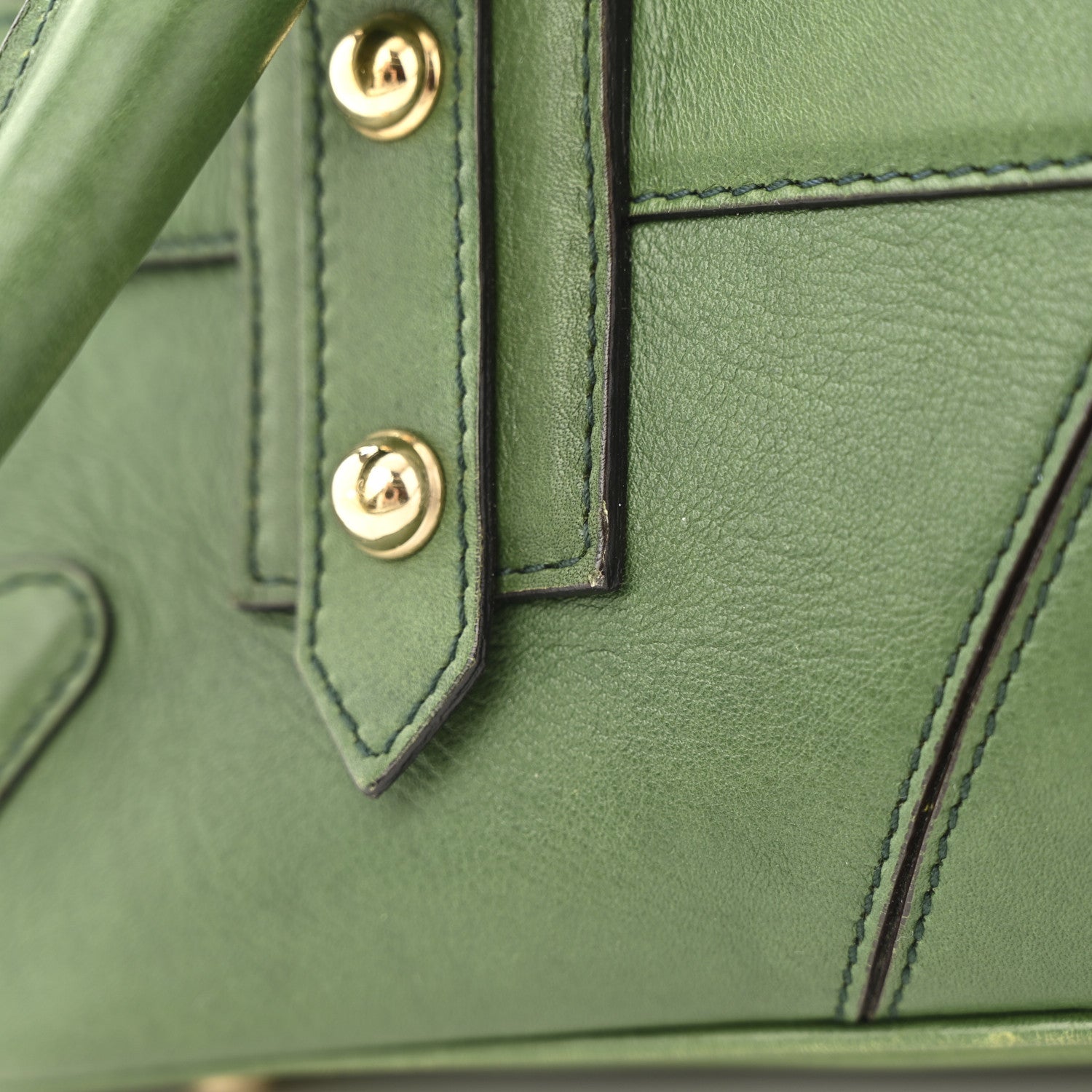 Gucci Calfskin Large Horsebit Chain Satchel Green 14 of 15
