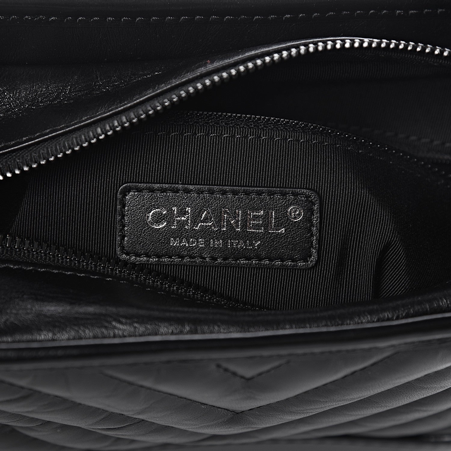 Chanel Aged Calfskin Chevron Quilted Small Gabrielle Hobo So Black 6 of 10