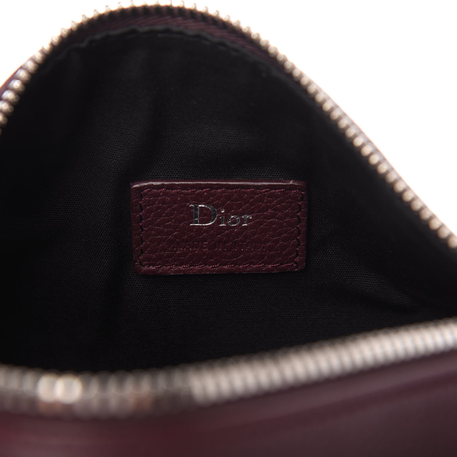 Christian Dior HOMME Grained Calfskin Mens Roller Pouch Burgundy 8 of 9