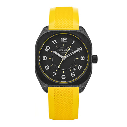 Hermes Glass Fiber Ceramic Rubber 39mm H08 Automatic Watch Yellow 1 of 5
