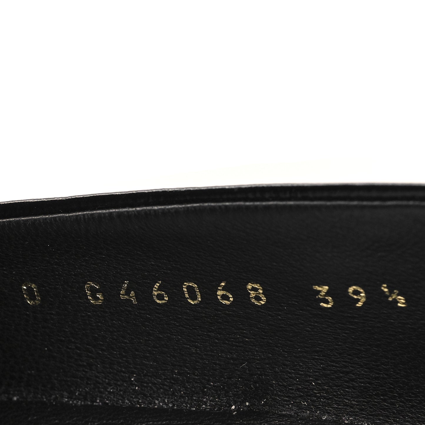Shiny Calfskin Logo Loafers 39.5 Black