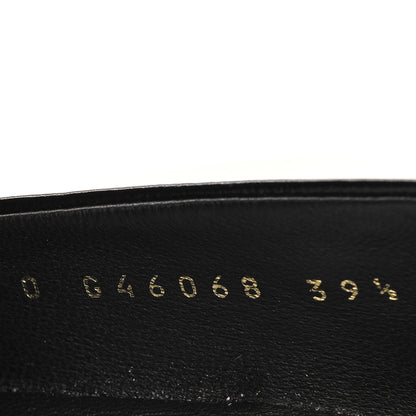 Chanel Shiny Calfskin Logo Loafers 39.5 Black 6 of 9