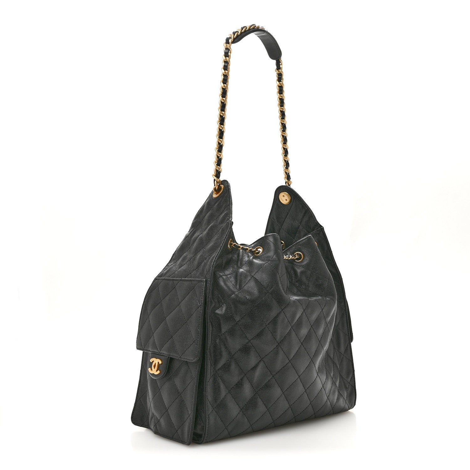 Chanel Caviar Quilted Medium Chanel 25 Handbag Black 4 of 14