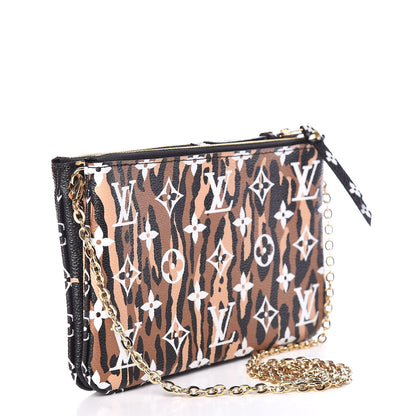 Louis Vuitton Monogram Giant Jungle Pochette Double Zip Black 3 of 11