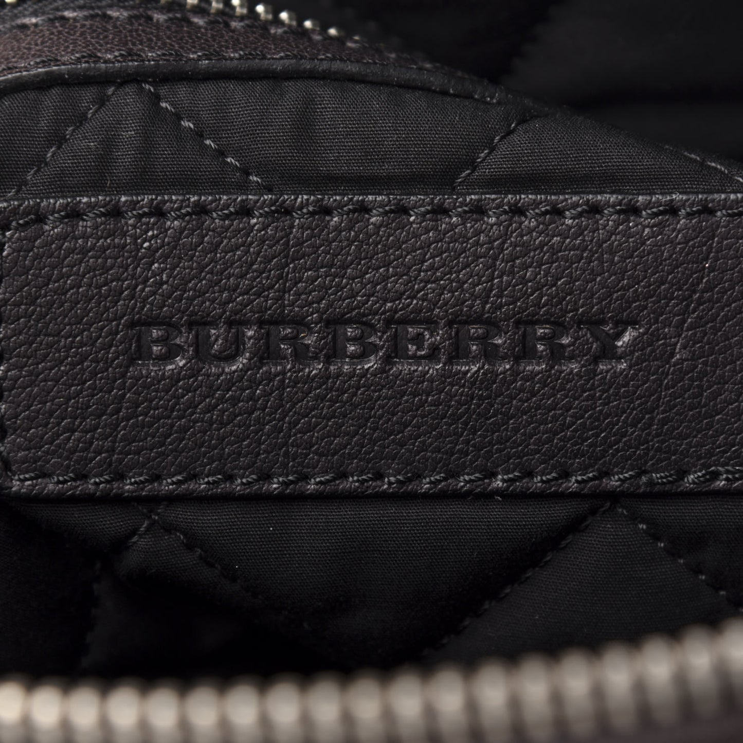 Grained Calfskin Crossbody Bag Black Brown