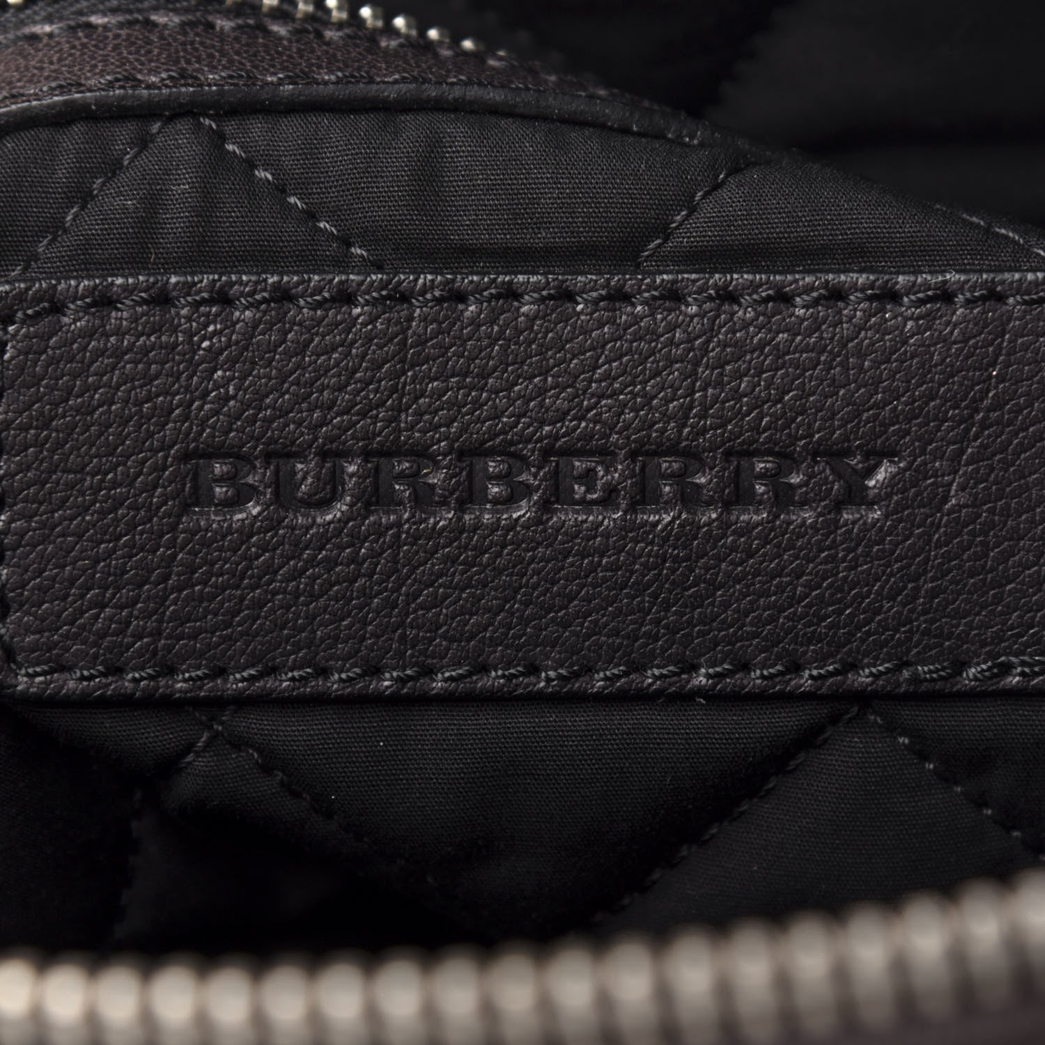 Burberry Grained Calfskin Crossbody Bag Black Brown 8 of 12